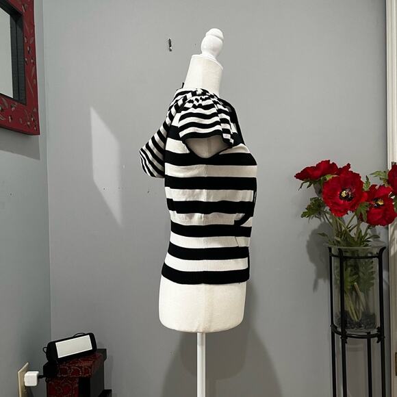 Bebe Silk Striped Y2K Bling Crown Rhinestone Athleisure Zipper Hoodie Sweater L - Picture 5 of 15